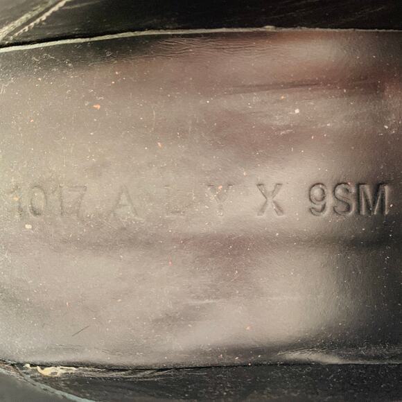 1017 ALYX 9SM Size 8 Black Silver Leather Slip On Loafers main image 9